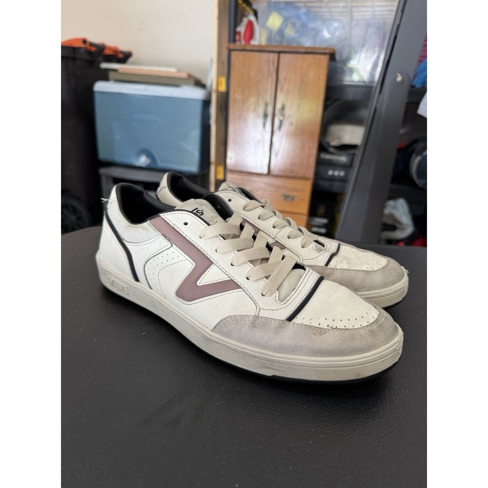VANS Lowland ComfyCush Shoes Mens 10.5 White Mauve Serio Collection Sneaker